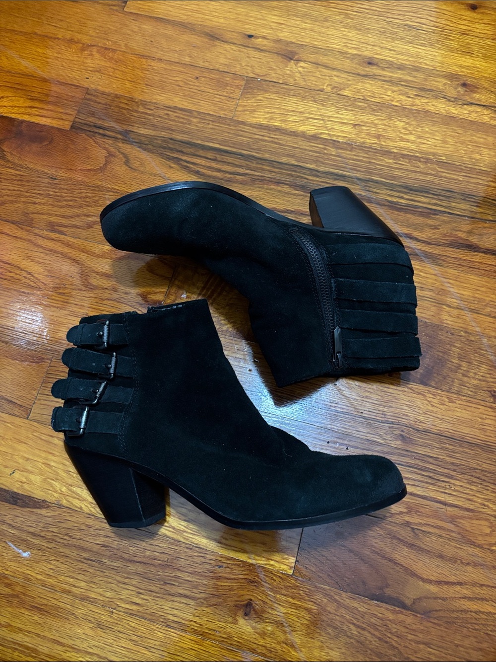 Sam Edelman ‘Lucca’ Black Suede Ankle Booties